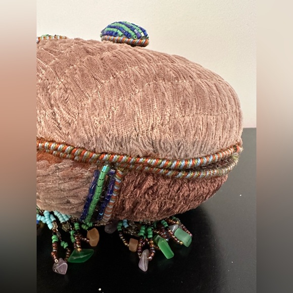 Vintage Mary Frances Beaded Turquoise Multi Color Bird Purse - Picture 13 of 16